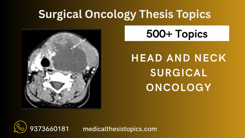 surgical oncology thesis topics