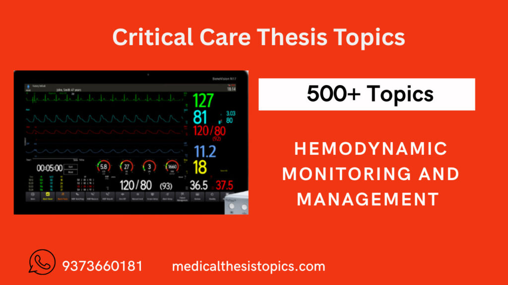 critical care medicine thesis topics