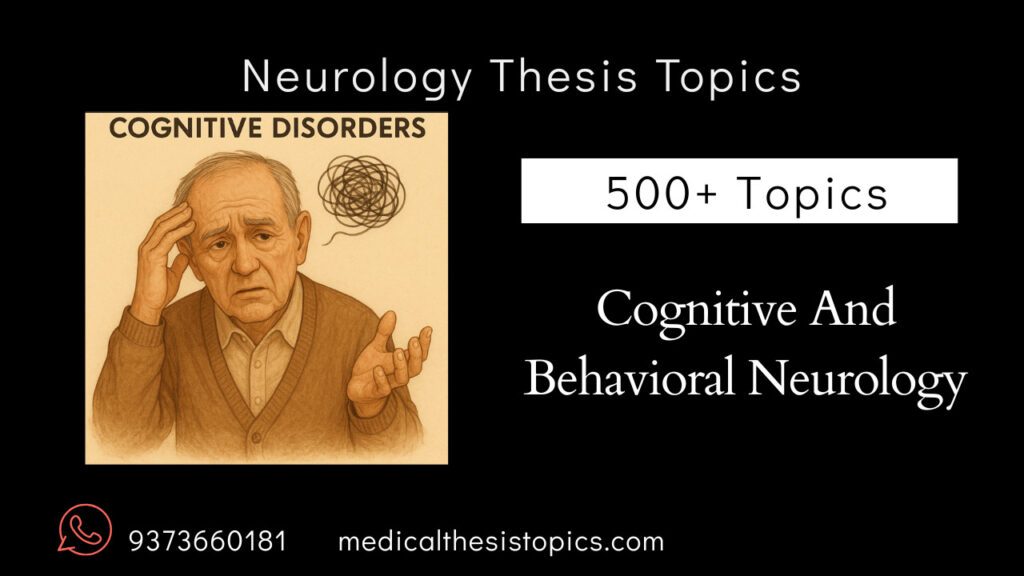Cognitive and Behavioral Neurology