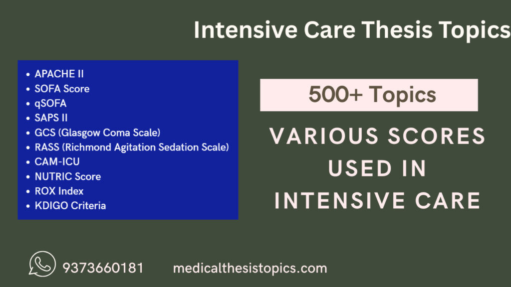 critical care medicine thesis topics