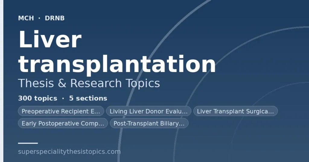 liver transplantation thesis topics
